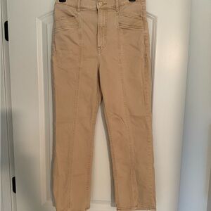 Express Women's Cropped Pants in Tan
